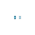 Lab Grown Aquamarine Mosaic Studs Vermeil Yellow Gold First