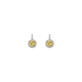 Lab Grown Canary Edwardian Earrings Vermeil White Gold First