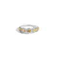 Lab Grown Canary Edwardian Ring Vermeil White Gold First