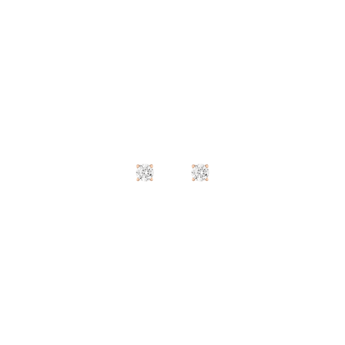 Diamond Stud Earrings - Lab 14k Rose Gold 1.00ct Pair Single First