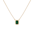 Emerald Heirloom Necklace Vermeil 14k 18k Yellow Gold First