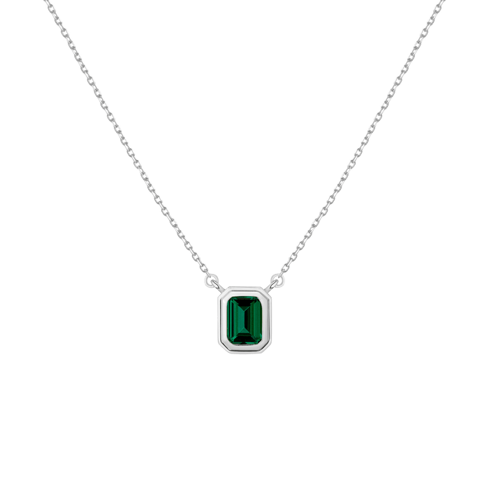 Emerald Heirloom Necklace Vermeil 14k 18k White Gold First