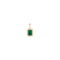 Emerald Heirloom Pendant Vermeil 14k 18k Yellow Gold First