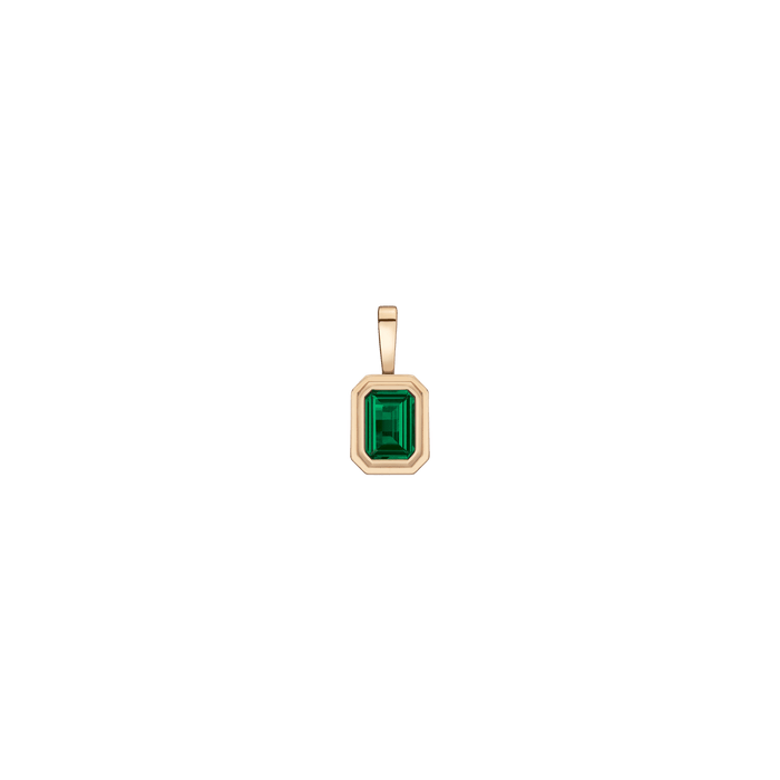 Emerald Heirloom Pendant Vermeil 14k 18k Yellow Gold First