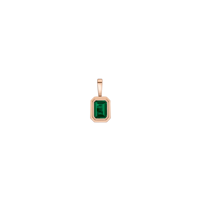 Emerald Heirloom Pendant Vermeil 14k 18k Rose Gold First