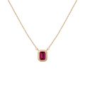 Lab Grown Red Ruby Heirloom Necklace Vermeil 14k 18k Yellow Gold First