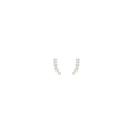 Lab Grown White Sapphire Climber Vermeil Yellow Gold Pair Flatback Butterflyback First