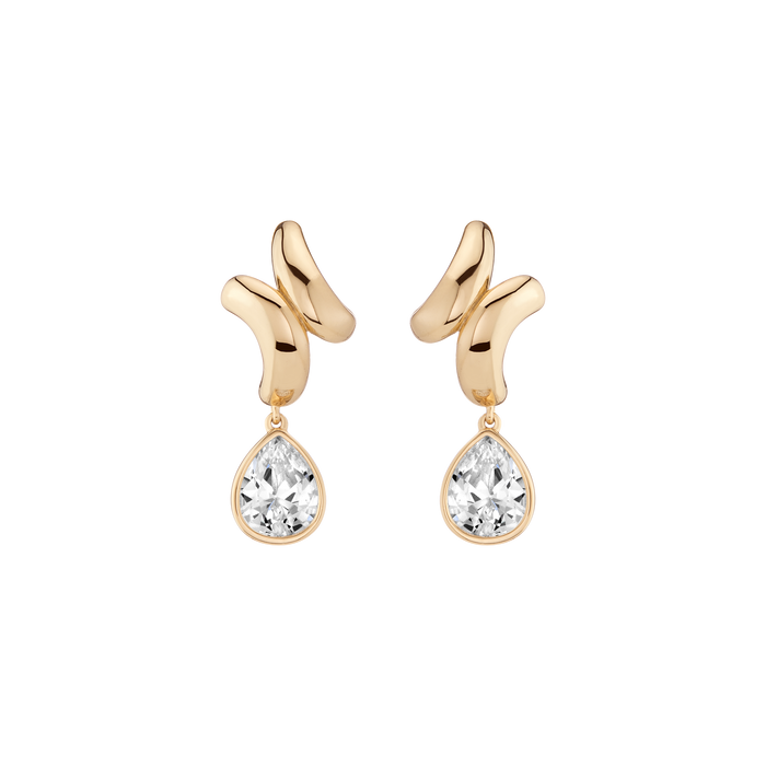 Vintage Pear Drop Earrings Vermeil Yellow Gold First