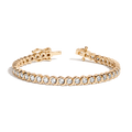 Lab Grown White Sapphire Vintage S Tennis Bracelet Vermeil Yellow Gold 6in 6.5in 7in 7.5in First
