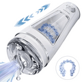 Labial Thrusting & Sucking Transparent Motor Male Masturbation Cup