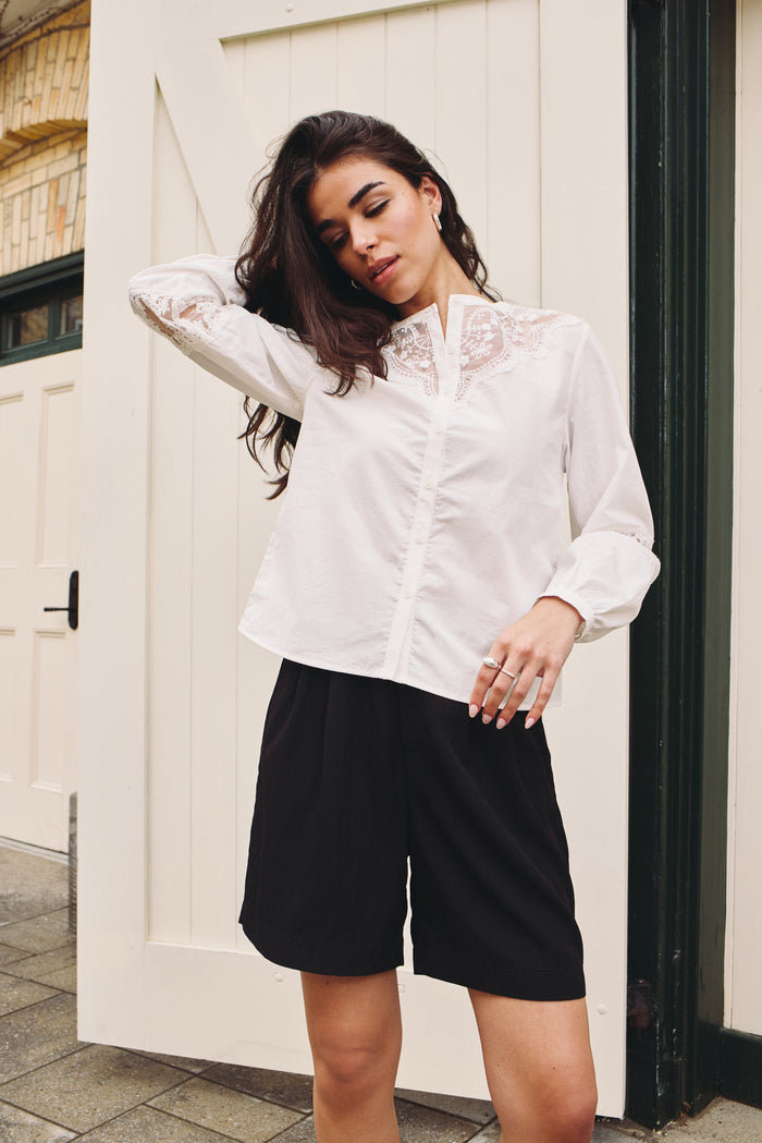 Lace Detail Shirt - 4104