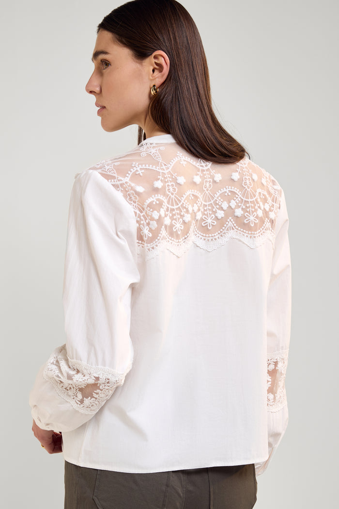 Lace Detail Shirt - 4104