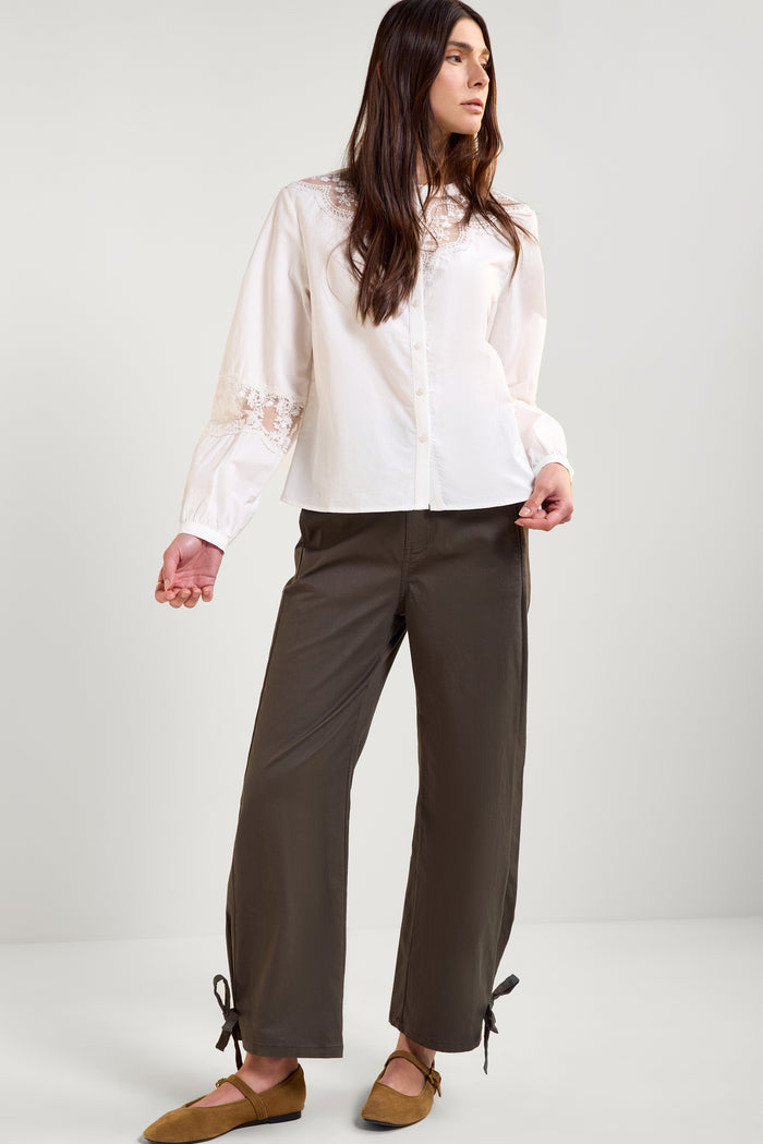 Lace Detail Shirt - 4104