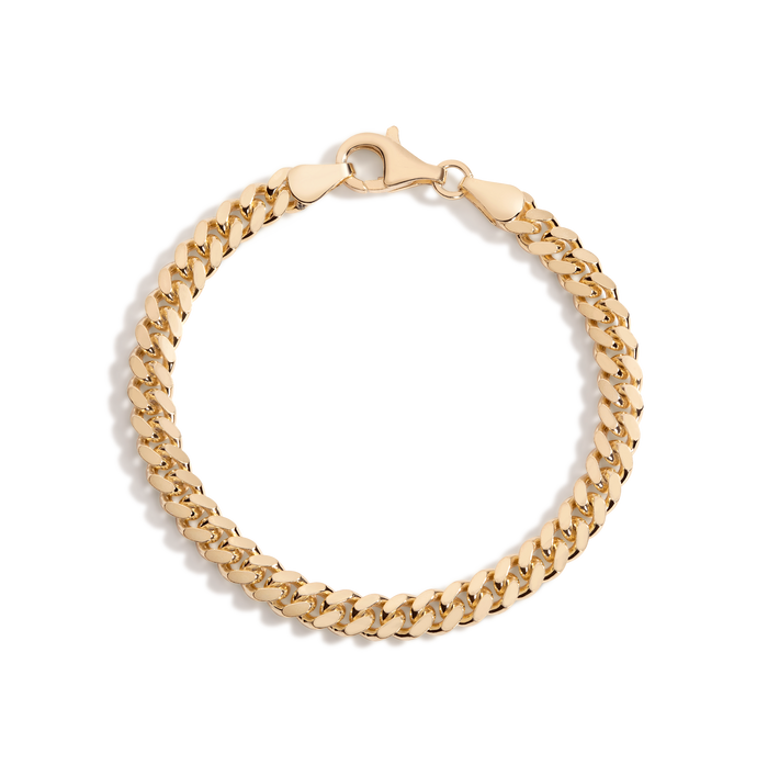 Large Cuban Chain Bracelet Vermeil Yellow Gold 6in 6.5in 7in 7.5in First