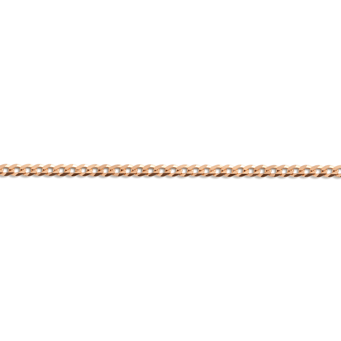 Large Gold Curb Chain Anklet Vermeil Rose Gold First