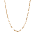 Large Gold Figaro Chain Necklace Vermeil 14K Yellow Gold 18in 22in First