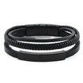 Leather cremation bracelet-onyx & black cremation supplies and equipment product