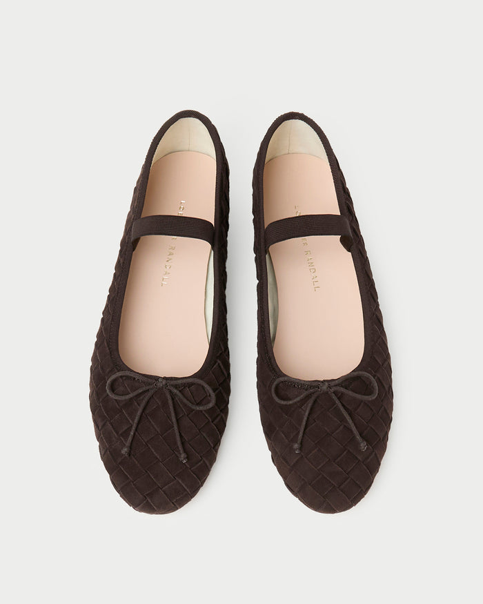 Leonie Brown Woven Ballet Flat