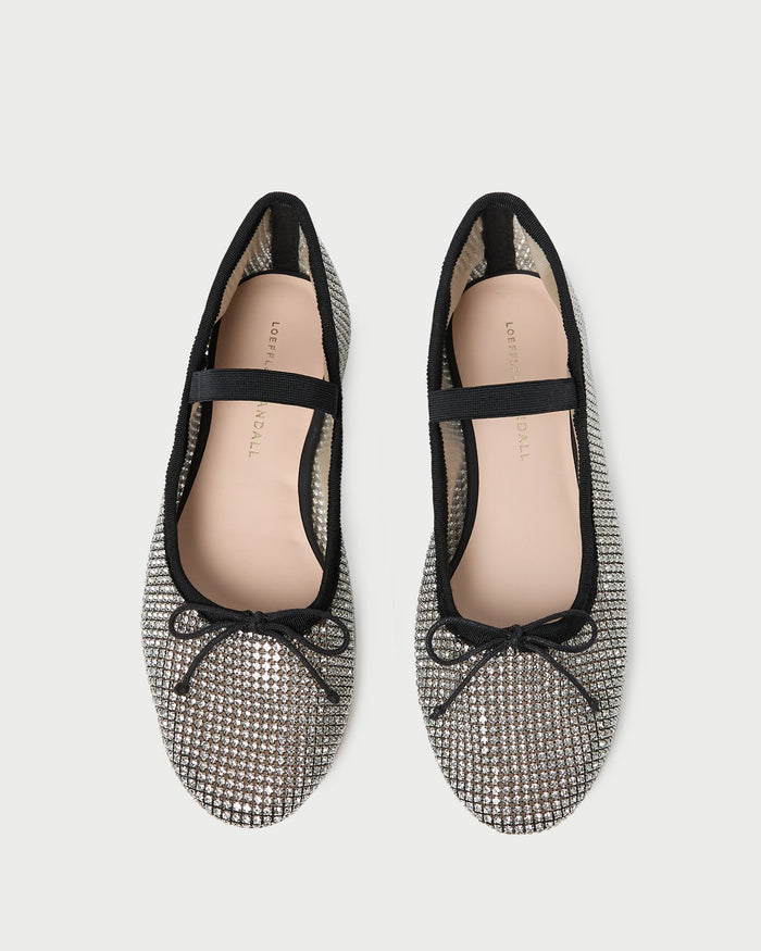 Leonie Crystal Ballet Flat with all over crystal accents.