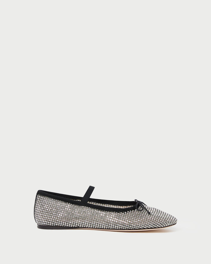 Leonie Crystal Ballet Flat with all over crystal accents.