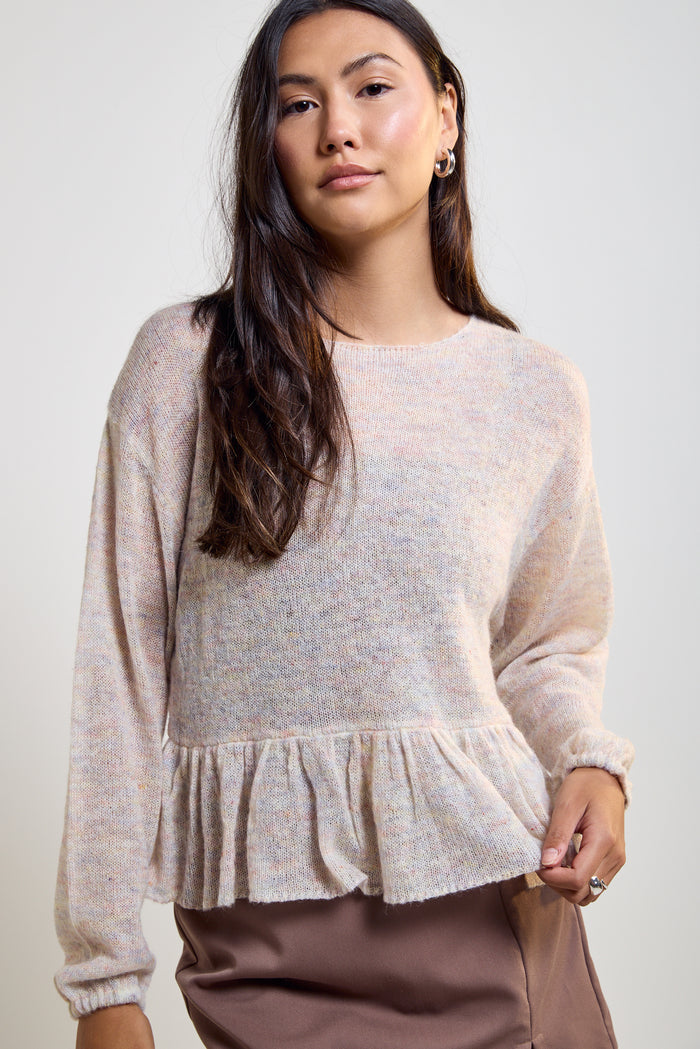 Lightweight Knit Ruffle Top - 8176
