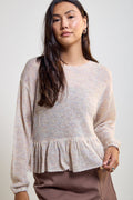 Lightweight Knit Ruffle Top - 8176