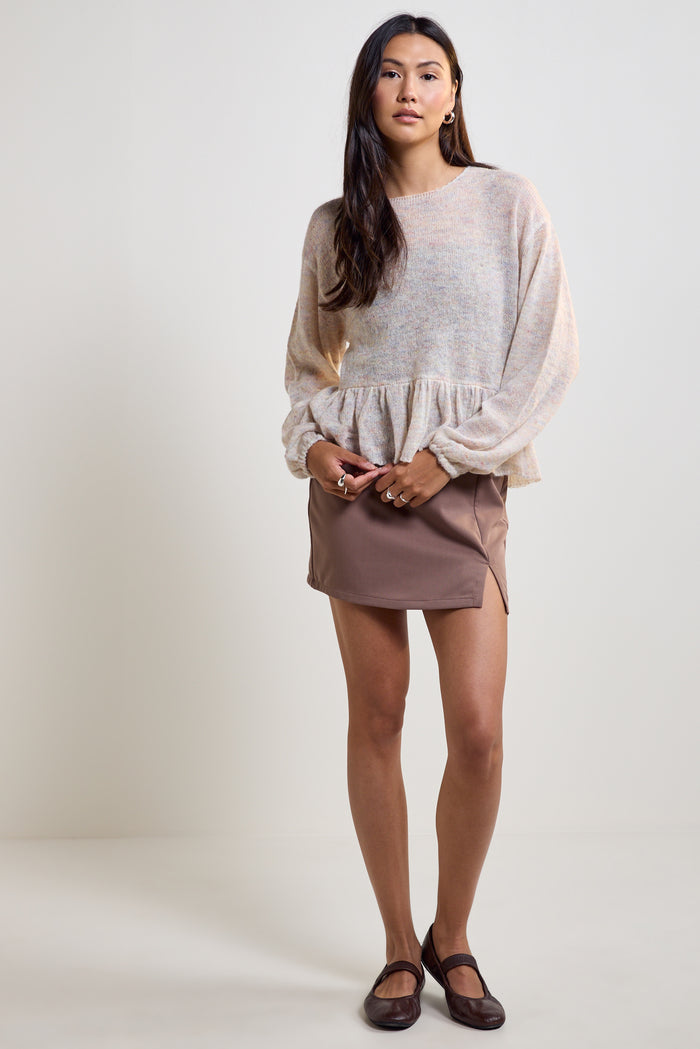 Lightweight Knit Ruffle Top - 8176