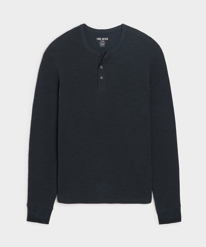 Lightweight Mini Waffle Henley