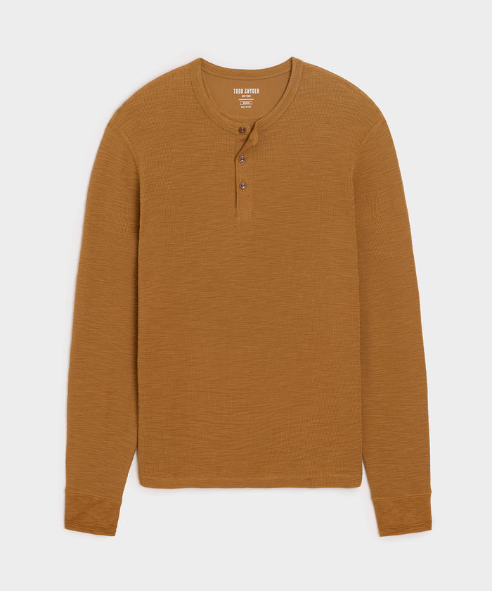 Lightweight Mini Waffle Henley