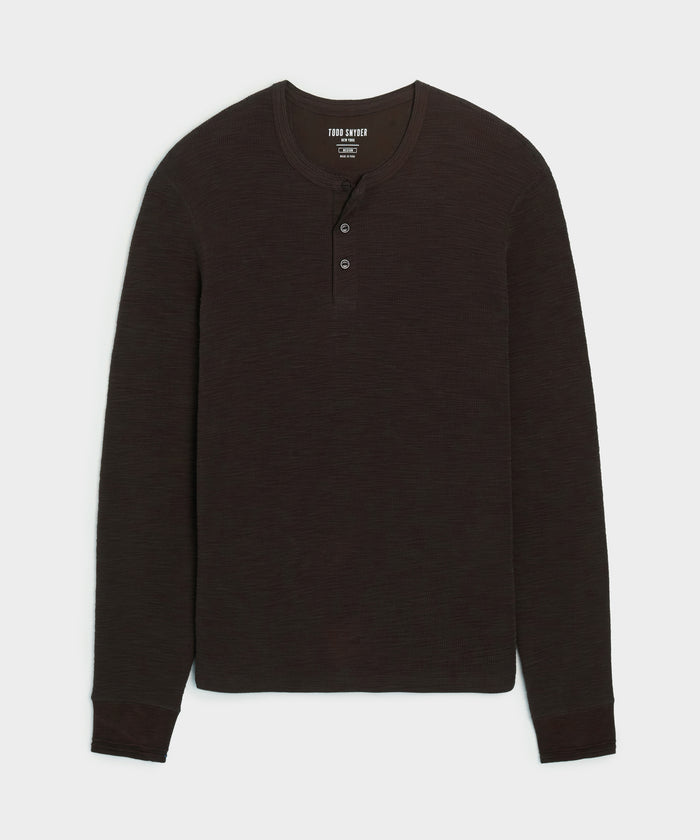 Lightweight Mini Waffle Henley