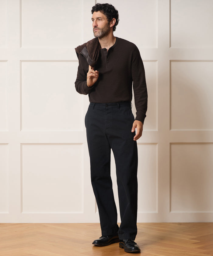 Lightweight Mini Waffle Henley
