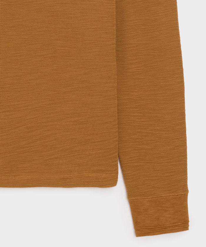 Lightweight Mini Waffle Henley
