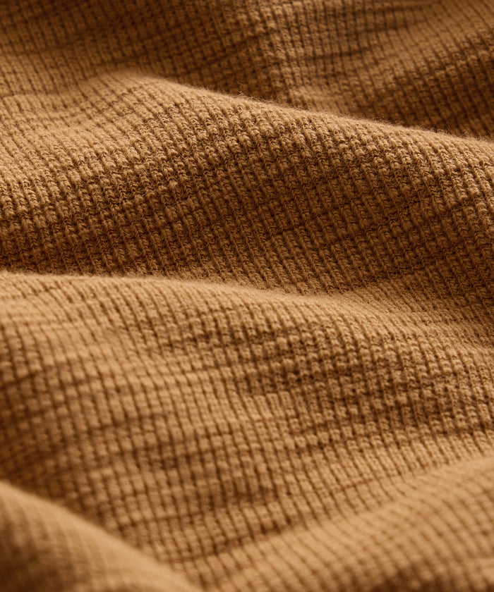 Lightweight Mini Waffle Henley