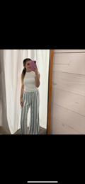 Linen striped pants