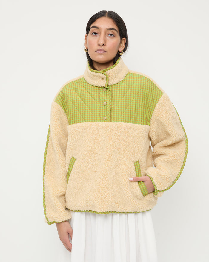 Color: Natural/Lime Check