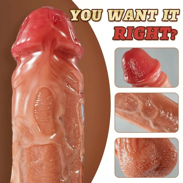 LONG - 3 Thrusting & Vibrating Heating Life-like Dildo 9.29 Inch