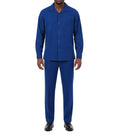 Sapphire 2 piece men's long sleeve walking suit with flexible waist pants