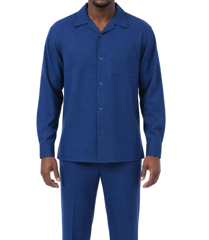 Sapphire men's two piece long sleeve walking suit with flexible waist pants