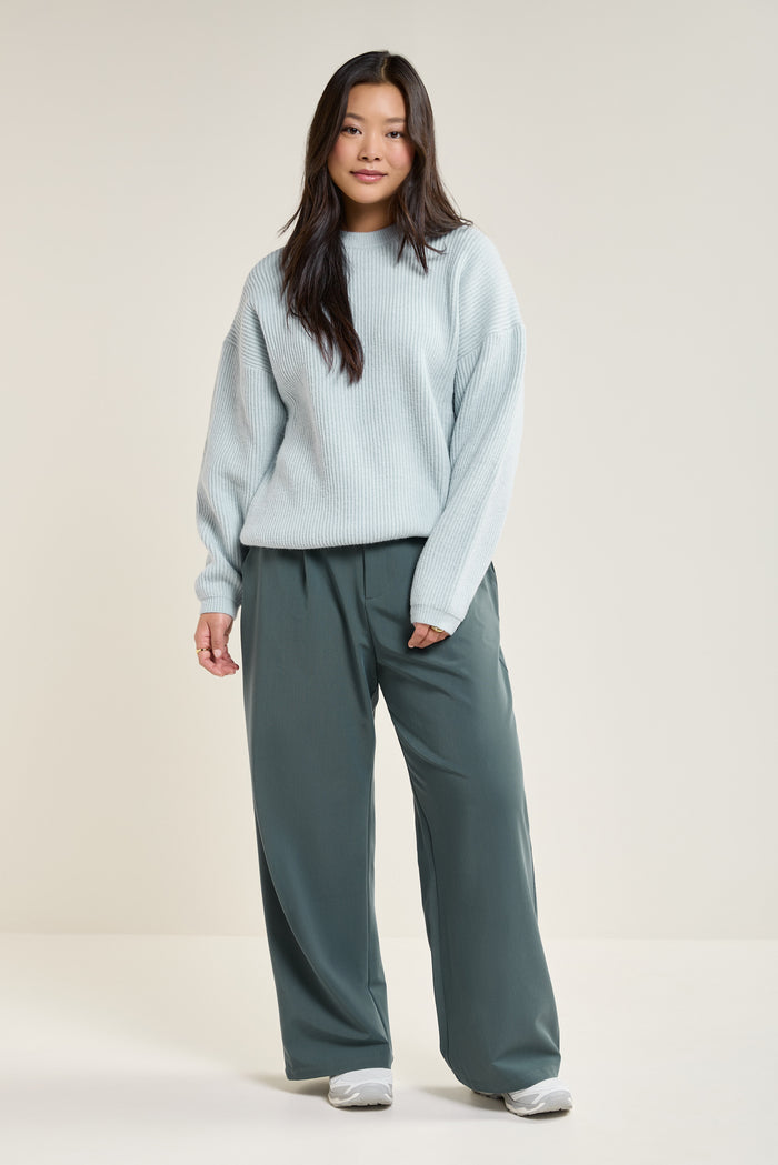 Loose-Fitting Knit Sweater - 8084