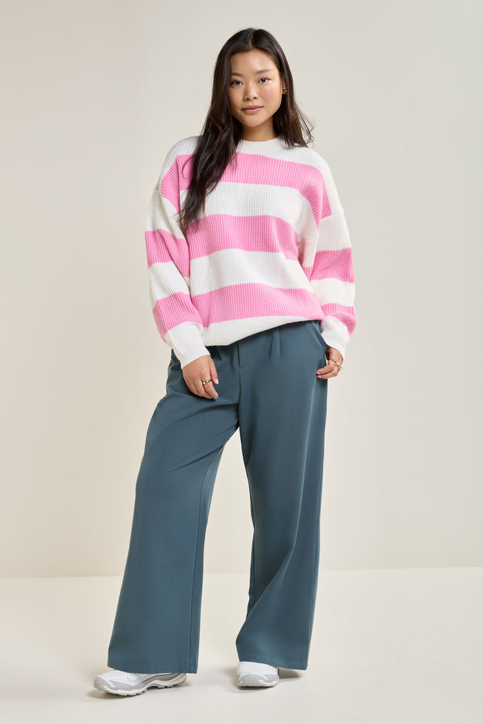 Loose-Fitting Knit Sweater - 8084