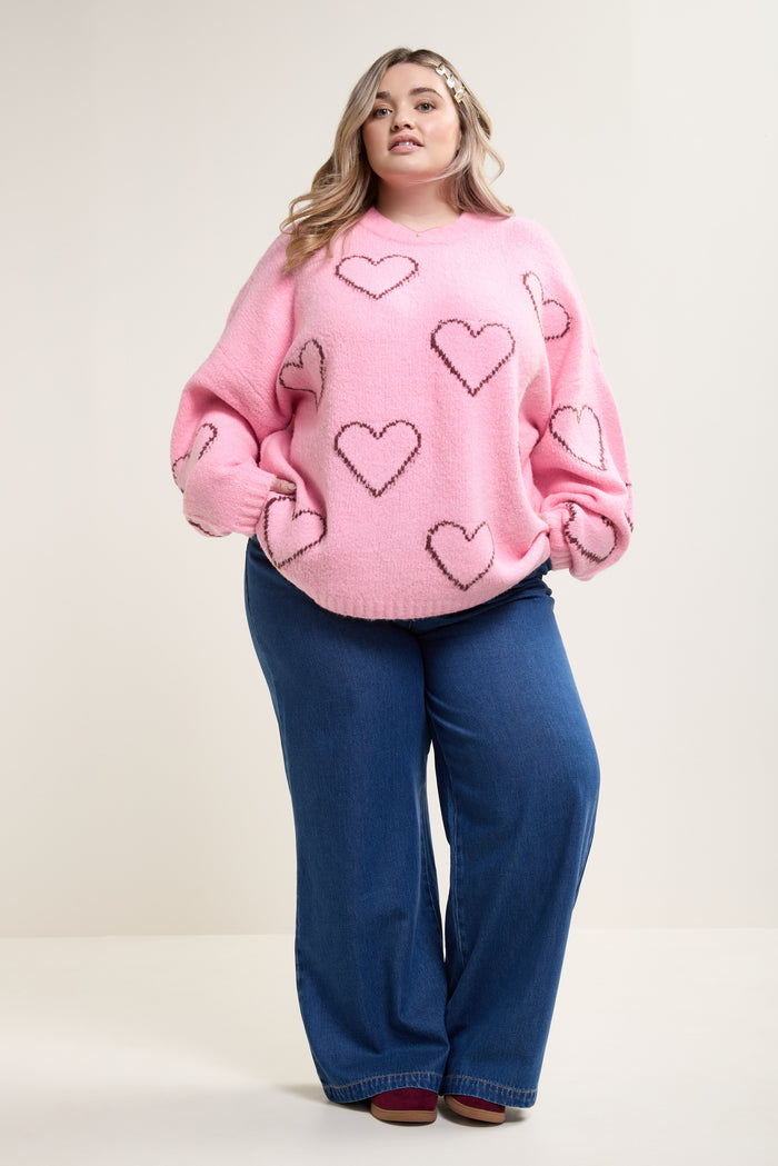 Loose-Fitting Knit Sweater - 8102
