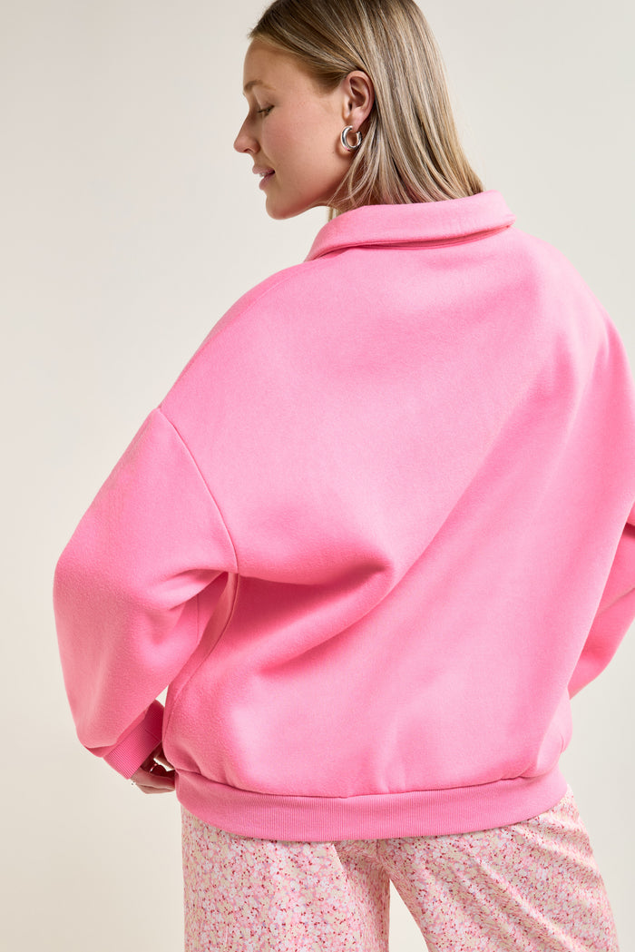 Loose-Fitting Polo Neck Sweater - 9116