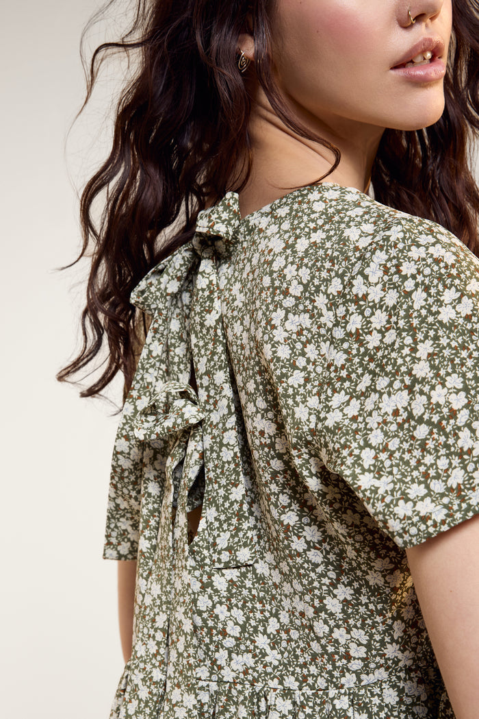 Loose-Fitting Short Dress - 2190