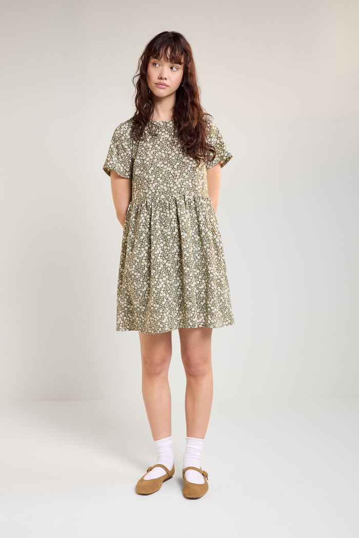 Loose-Fitting Short Dress - 2190