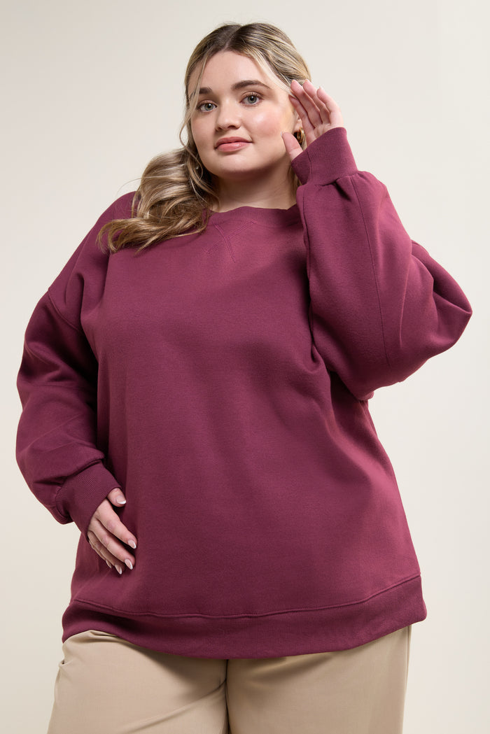Loose Fleece Sweater - 9140