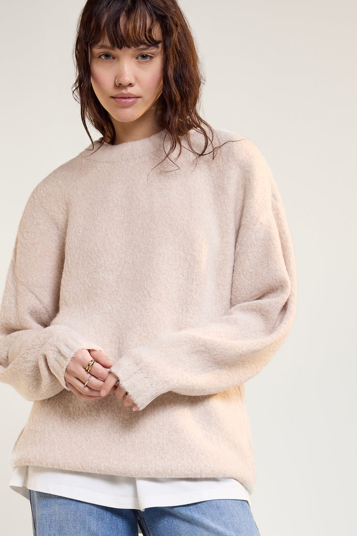 Loose Openwork Knit Sweater - 8102