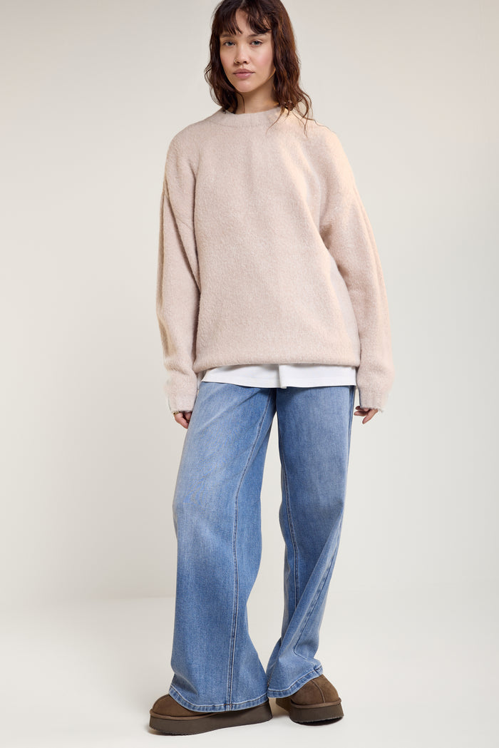 Loose Openwork Knit Sweater - 8102