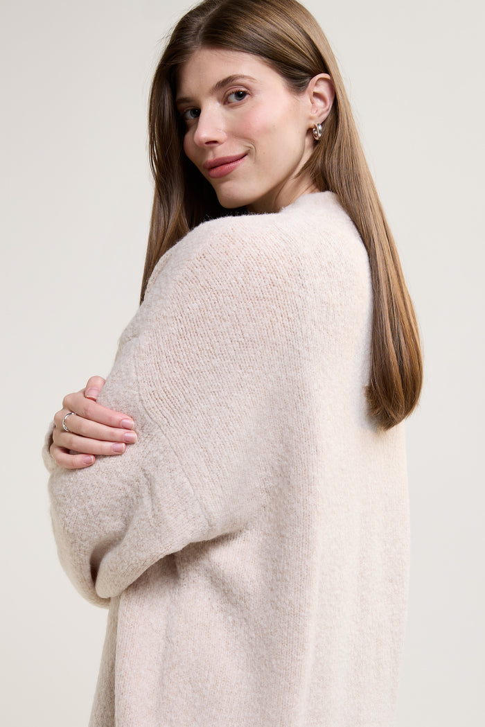 Loose Openwork Knit Sweater - 8102