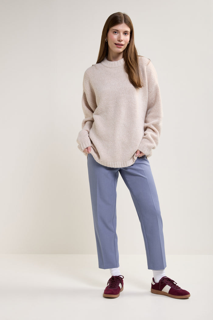 Loose Openwork Knit Sweater - 8102