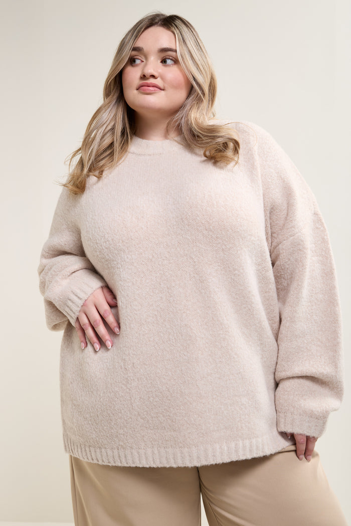 Loose Openwork Knit Sweater - 8102